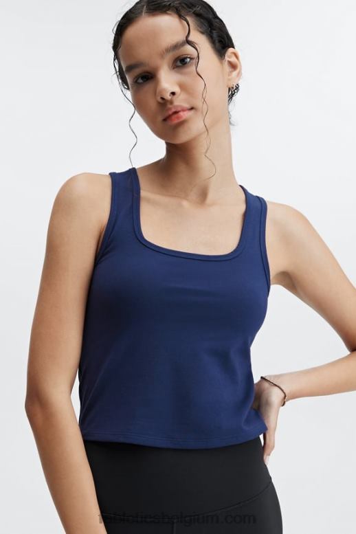 diepe marine vrouwen inwonende katoenen tank Fabletics LH20J2244