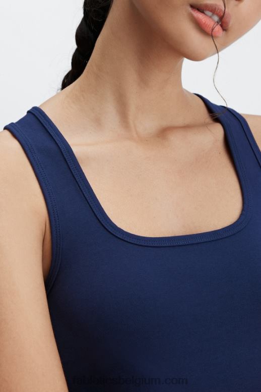 diepe marine vrouwen inwonende katoenen tank Fabletics LH20J2244