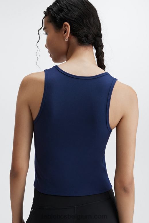 diepe marine vrouwen inwonende katoenen tank Fabletics LH20J2244