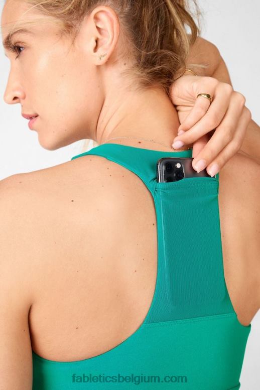 donkere jade vrouwen ingebouwde tank voor onderweg Fabletics LH20J2369