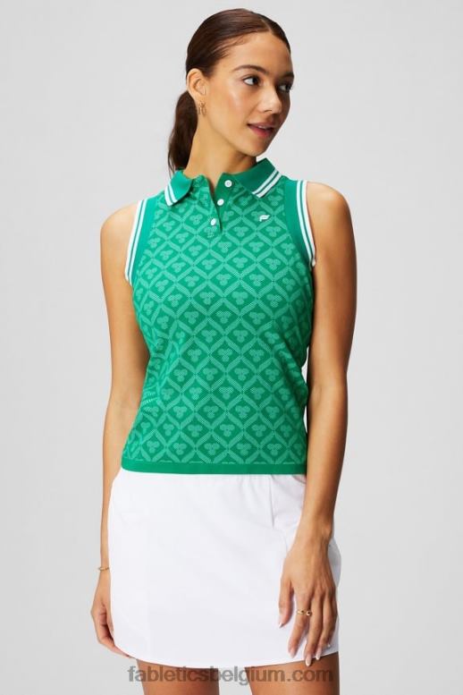 fairway kasteel jacquard vrouwen naadloze polotank Fabletics LH20J2166