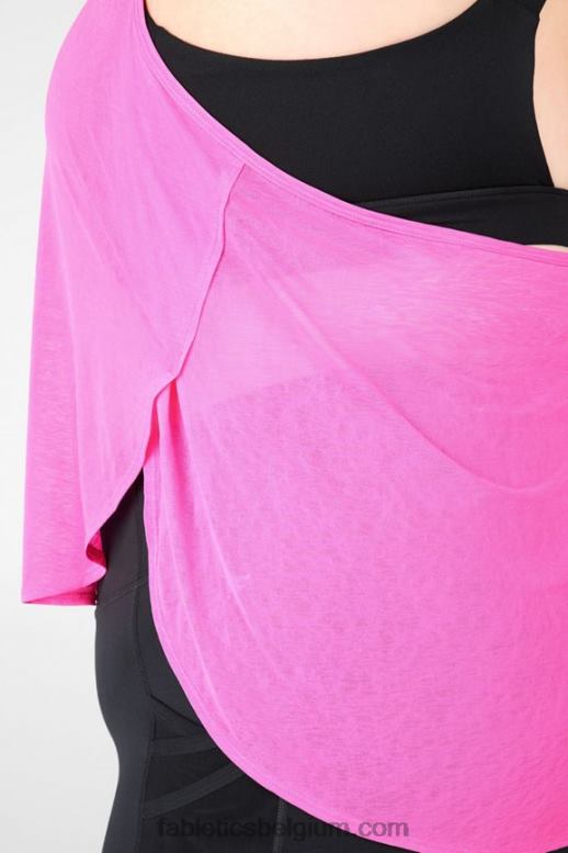 fluorescerend roze/zwart vrouwen Ryan ingebouwde bh-tank Fabletics LH20J2383