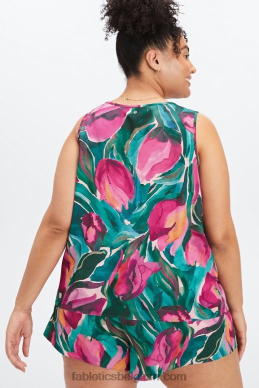geschilderde tulpen vrouwen slaap tank Fabletics LH20J2236