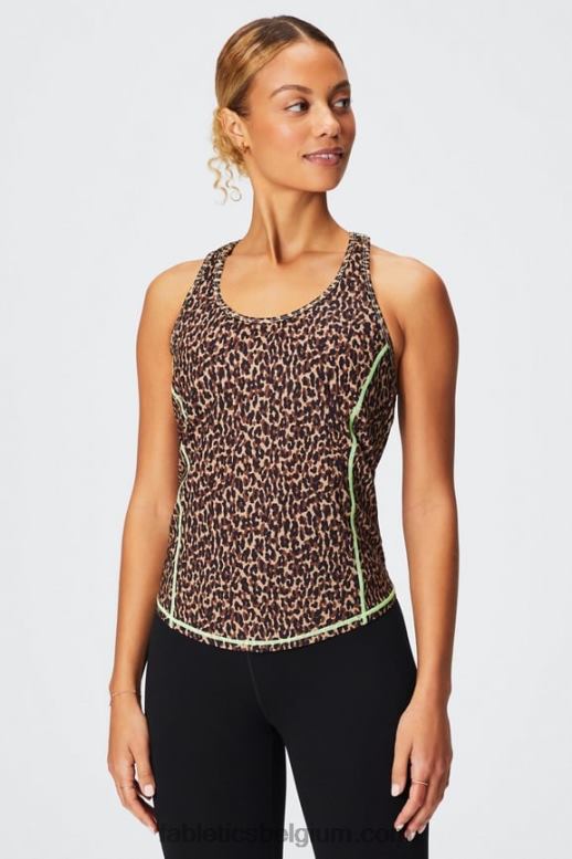 golvende cheetah/markeerstift vrouwen phoenix lite racerback-tank Fabletics LH20J2181