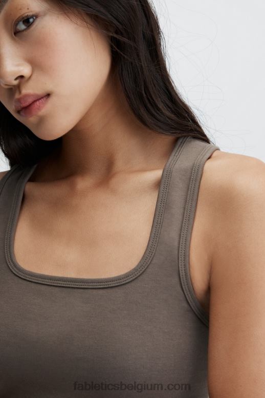 grens vrouwen inwonende katoenen tank Fabletics LH20J2245