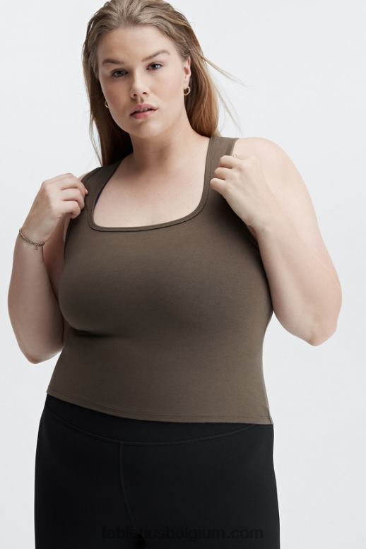 grens vrouwen inwonende katoenen tank Fabletics LH20J2246