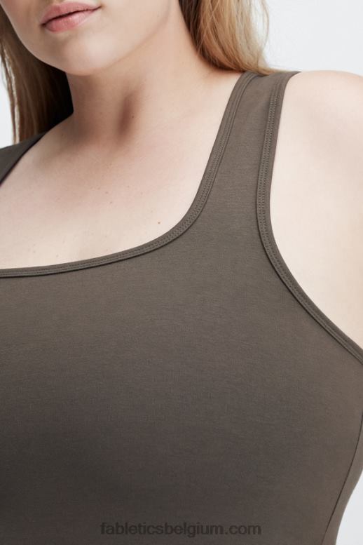 grens vrouwen inwonende katoenen tank Fabletics LH20J2246