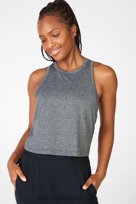 grijze heide vrouwen dry-flex klassieke tanktop Fabletics LH20J2220