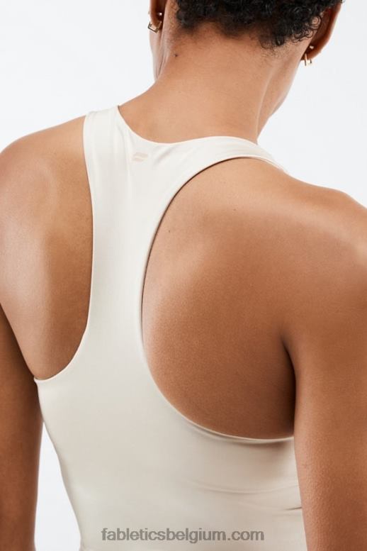 grijze mist glans vrouwen averie shine ingebouwde bh tanktop Fabletics LH20J2224