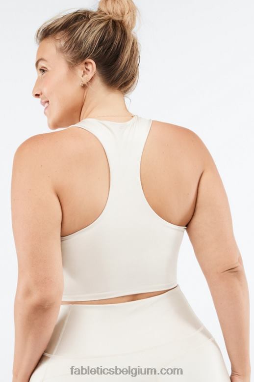 grijze mist glans vrouwen averie shine ingebouwde bh tanktop Fabletics LH20J2225