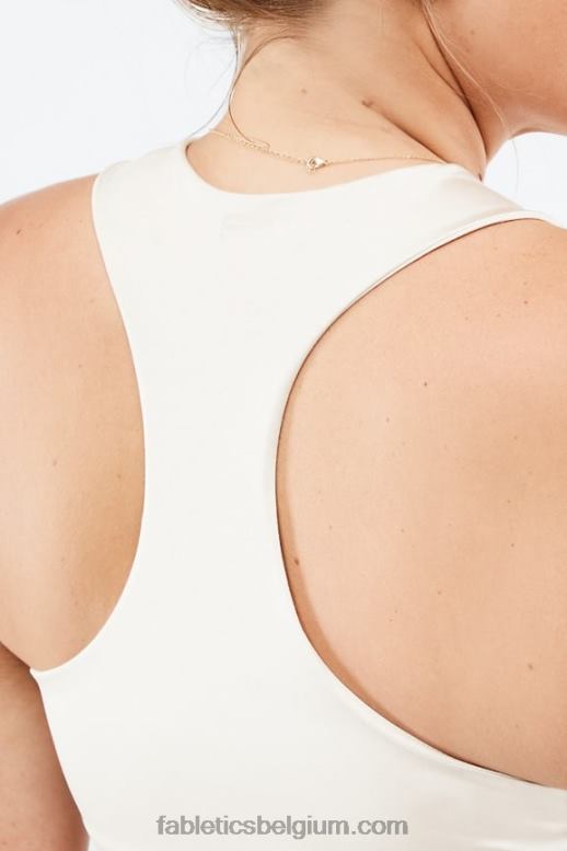 grijze mist glans vrouwen averie shine ingebouwde bh tanktop Fabletics LH20J2225