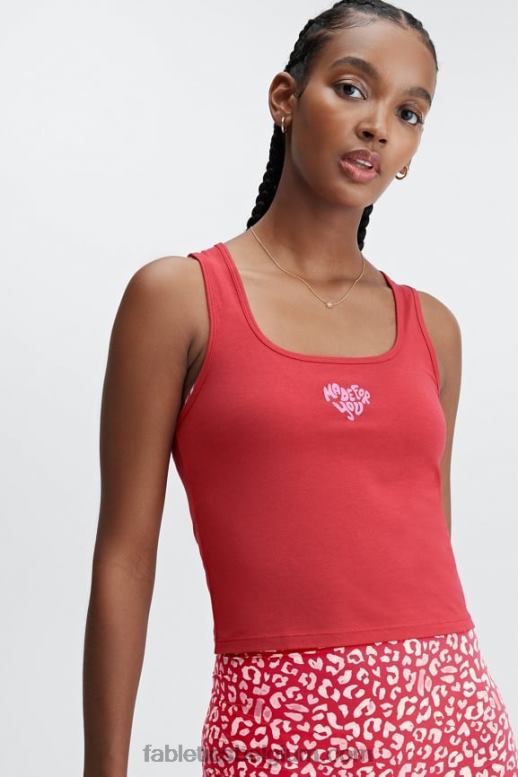 hoog rood vrouwen 24/7 Britt-tank Fabletics LH20J2254