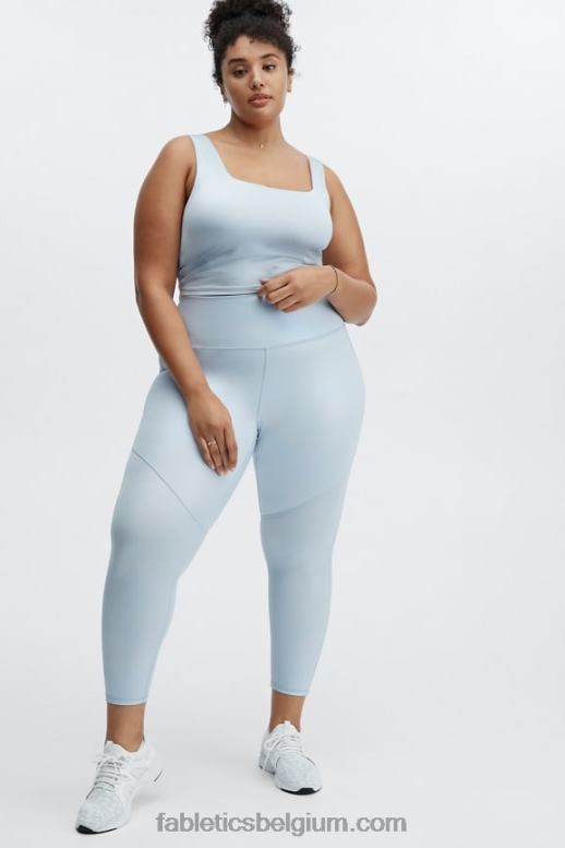 iriserend poederblauw vrouwen lydia shine ingebouwde bh tanktop Fabletics LH20J2294