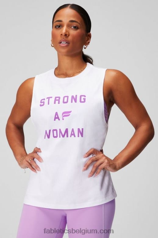 klassiek wit/grafisch vrouwen internationale dag spiertank Fabletics LH20J2168