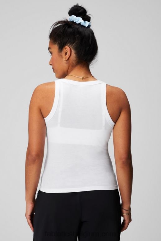 klassiek wit vrouwen Scheptank van 100% katoen Fabletics LH20J2158