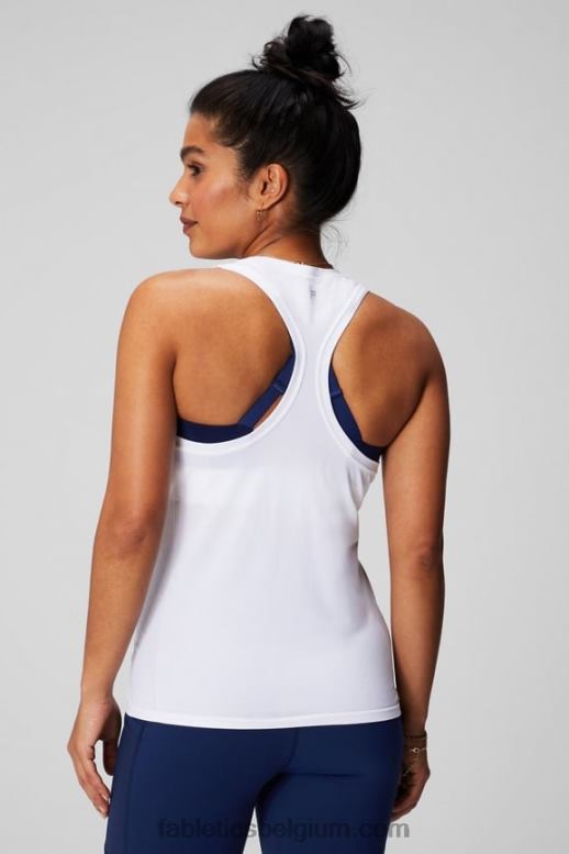 klassiek wit vrouwen feather tech racerback-tanktop Fabletics LH20J2138