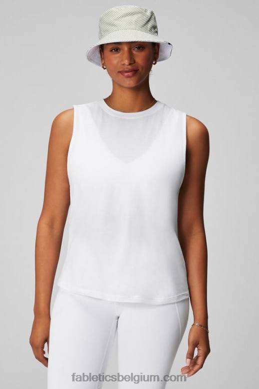 klassiek wit vrouwen micha spier tank Fabletics LH20J2172