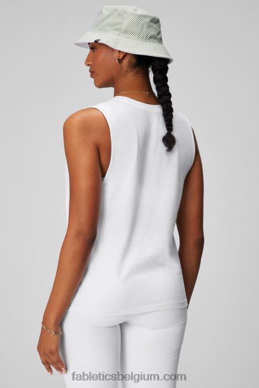 klassiek wit vrouwen micha spier tank Fabletics LH20J2172