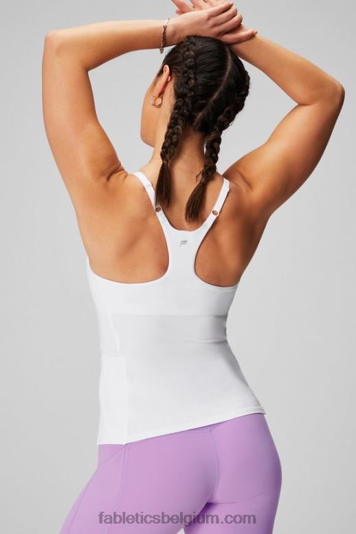 klassiek wit vrouwen on-the-go ingebouwde bh-tank Fabletics LH20J2177