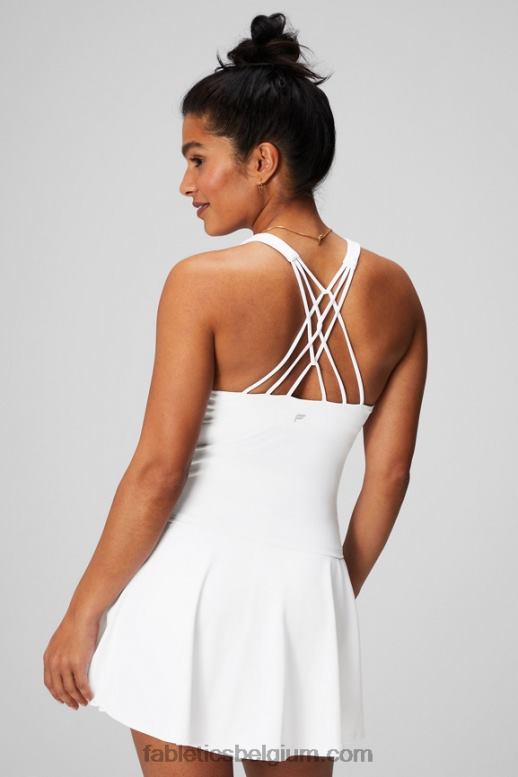 klassiek wit vrouwen strappy ingebouwde bh-tank Fabletics LH20J2132