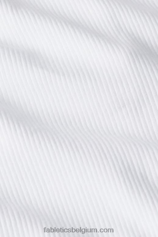 klassiek wit vrouwen tanktop met hoge hals Fabletics LH20J2141
