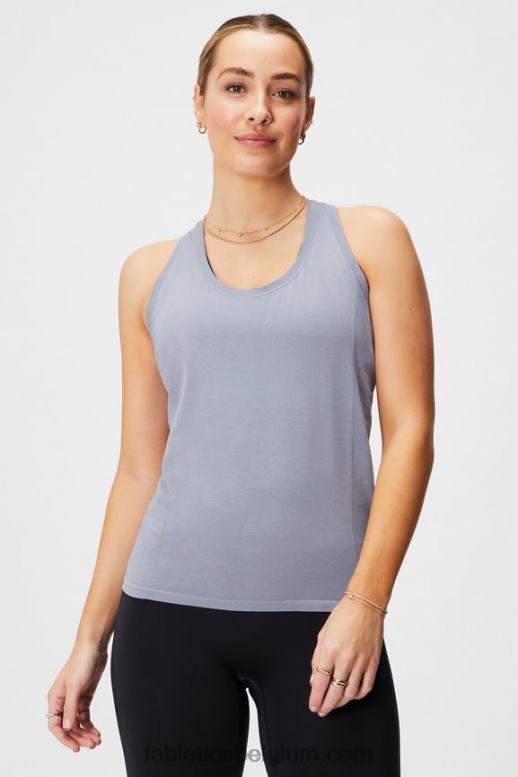 klassieke grijze heide vrouwen feather tech racerback-tanktop Fabletics LH20J2139