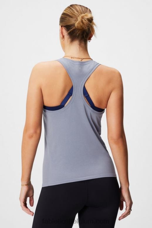 klassieke grijze heide vrouwen feather tech racerback-tanktop Fabletics LH20J2139