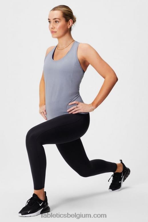 klassieke grijze heide vrouwen feather tech racerback-tanktop Fabletics LH20J2139