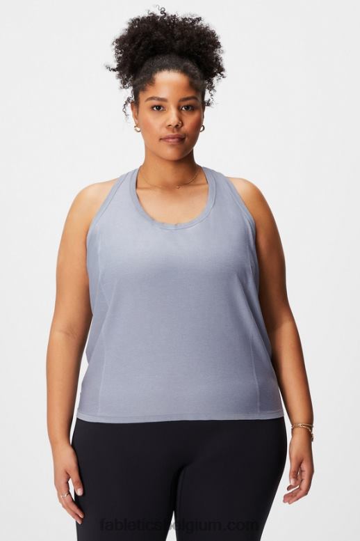 klassieke grijze heide vrouwen feather tech racerback-tanktop Fabletics LH20J2140