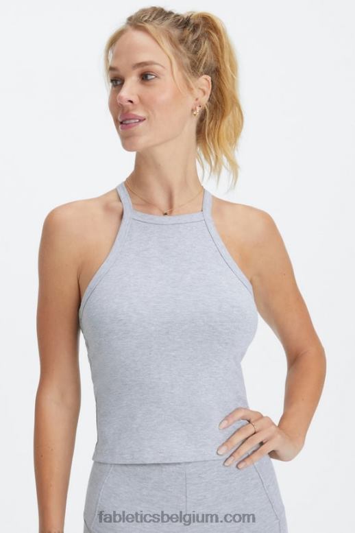klassieke grijze heide vrouwen inwonende haltertank Fabletics LH20J2229