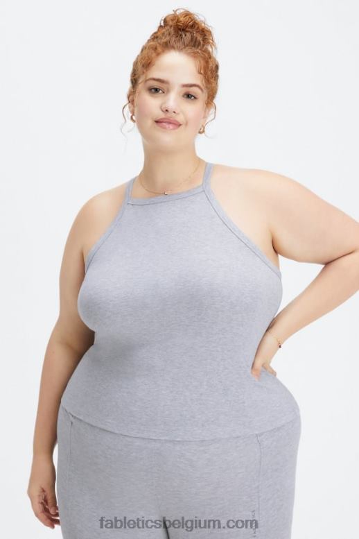 klassieke grijze heide vrouwen inwonende haltertank Fabletics LH20J2230
