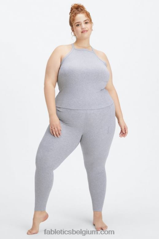 klassieke grijze heide vrouwen inwonende haltertank Fabletics LH20J2230