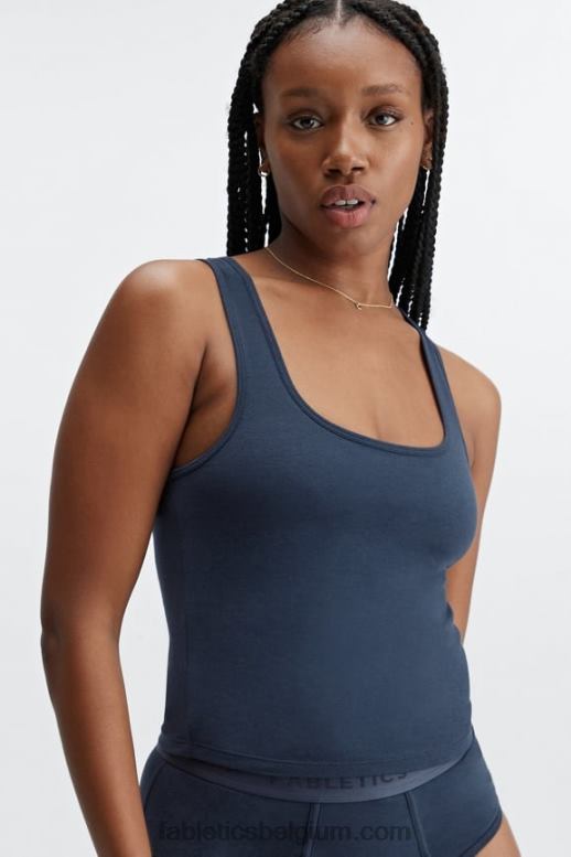 klassieke marine vrouwen 24/7 Britt-tank Fabletics LH20J2257