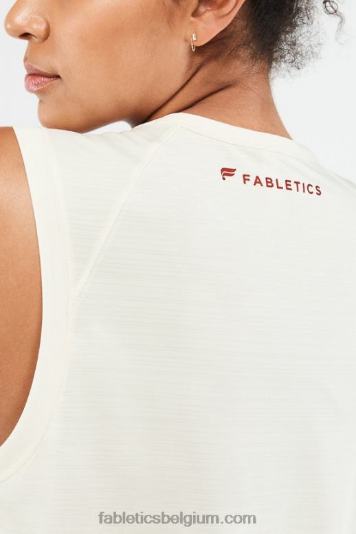 kokosnoot/kersen burst-logo vrouwen milieubewuste spiertank Fabletics LH20J2304