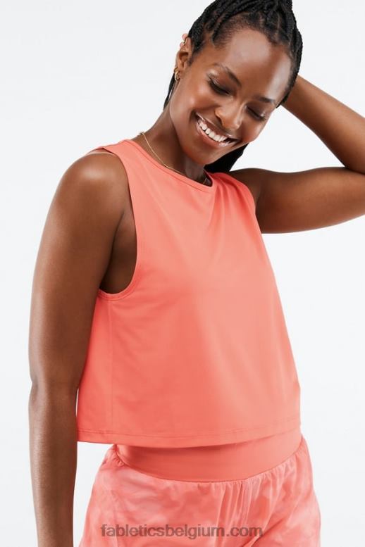 koraal waas vrouwen theegan spier tank Fabletics LH20J2203