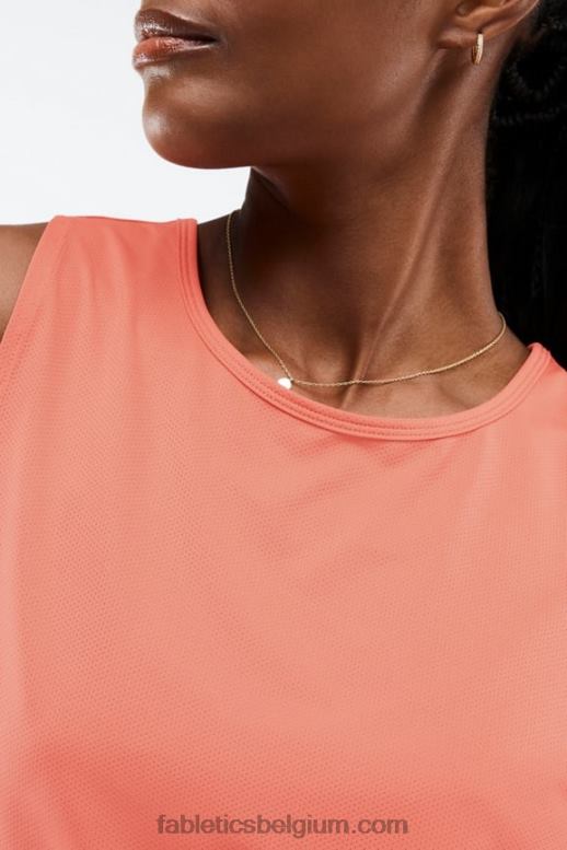 koraal waas vrouwen theegan spier tank Fabletics LH20J2203
