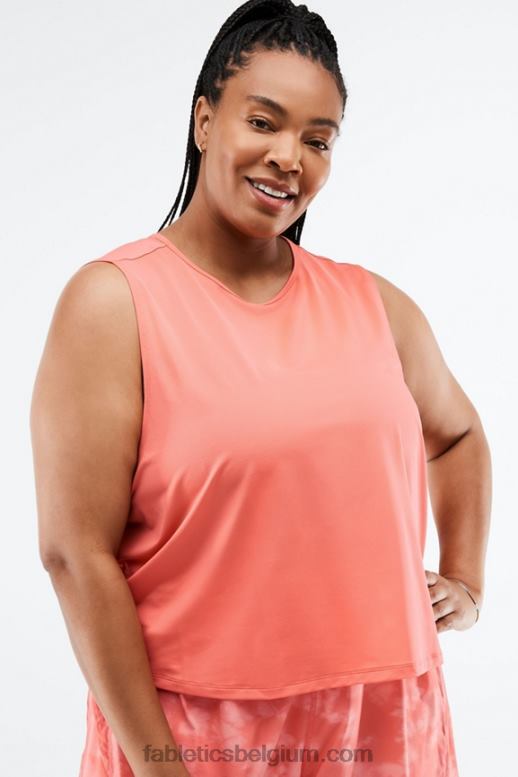 koraal waas vrouwen theegan spier tank Fabletics LH20J2204