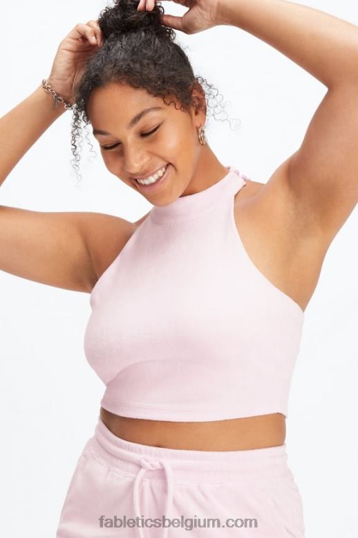 lavendel glans vrouwen badstof ingebouwde beha-tank Fabletics LH20J2280