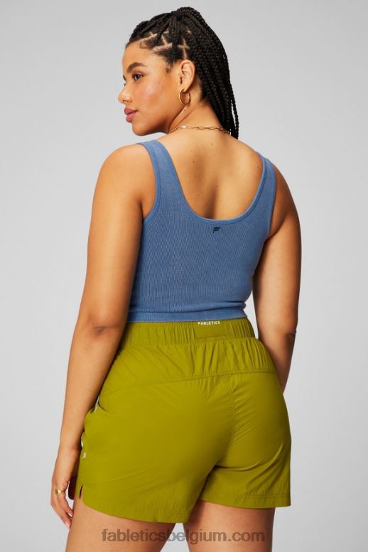 licht indigo vrouwen wolk naadloze tanktop met V-hals Fabletics LH20J2155