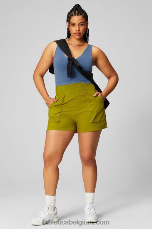 licht indigo vrouwen wolk naadloze tanktop met V-hals Fabletics LH20J2155