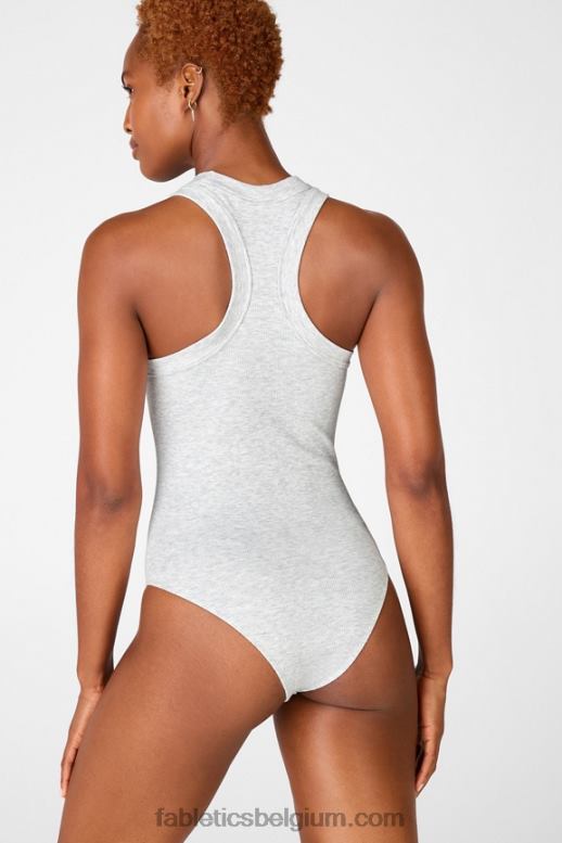 lichtgrijze heide vrouwen kinsley naadloos bodysuit Fabletics LH20J2360