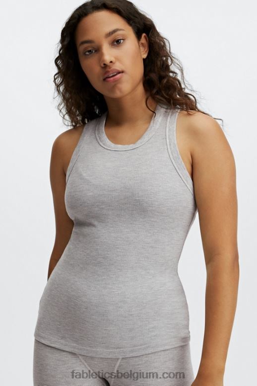lichtgrijze heide vrouwen tinsley wafel tank Fabletics LH20J2247