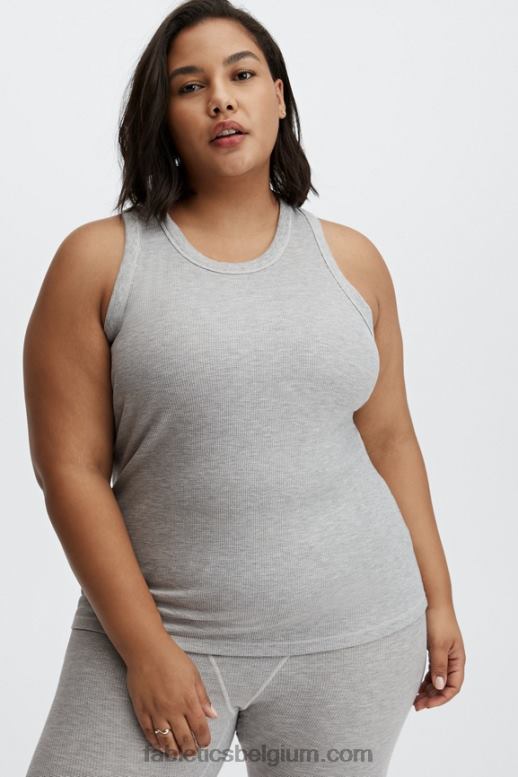 lichtgrijze heide vrouwen tinsley wafel tank Fabletics LH20J2248