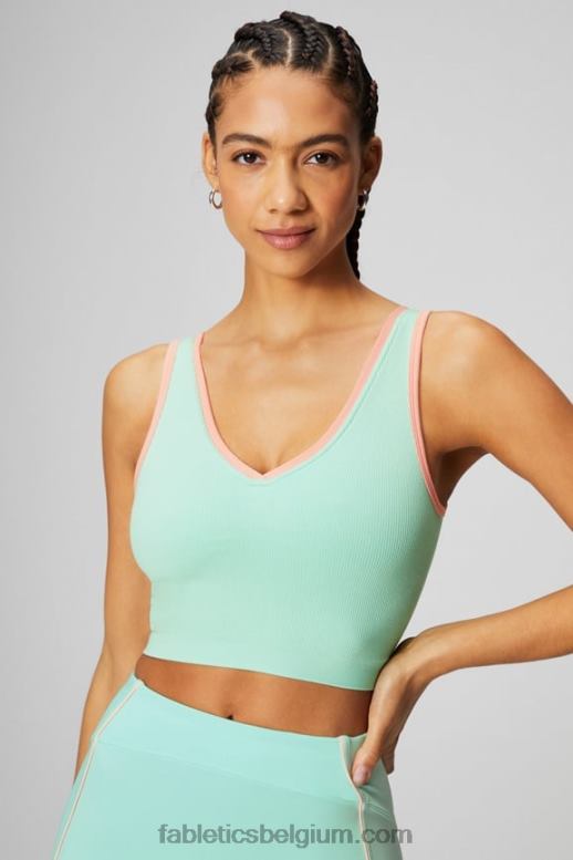 mistige baai / perzikkus vrouwen tanktop met v-hals Fabletics LH20J2200