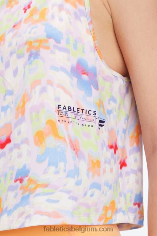 new wave bloemen/atletische club vrouwen dry-flex spiertank Fabletics LH20J2206