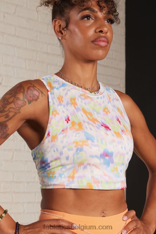 new wave bloemen/atletische club vrouwen dry-flex spiertank Fabletics LH20J2206