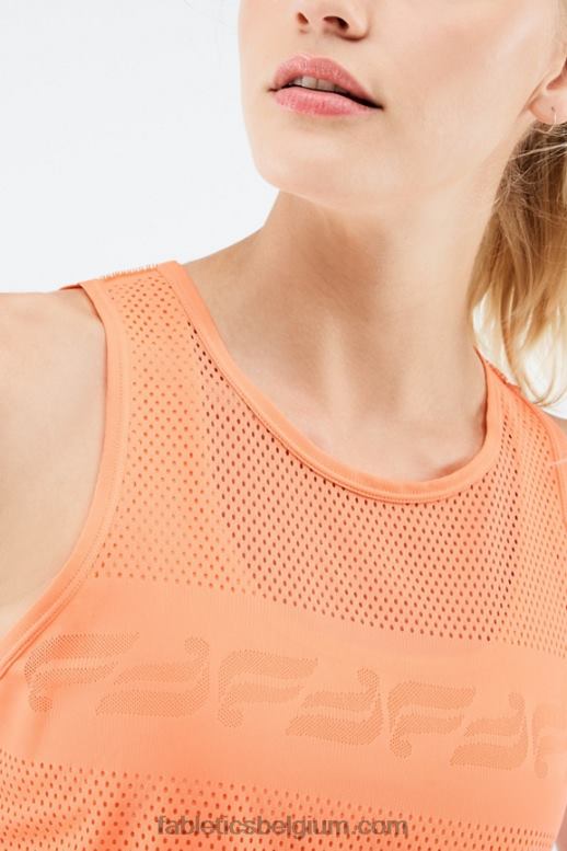 oranje uitbarsting vrouwen wilder sculpt gebreide tanktop Fabletics LH20J2334