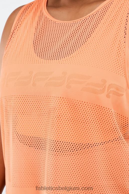 oranje uitbarsting vrouwen wilder sculpt gebreide tanktop Fabletics LH20J2335