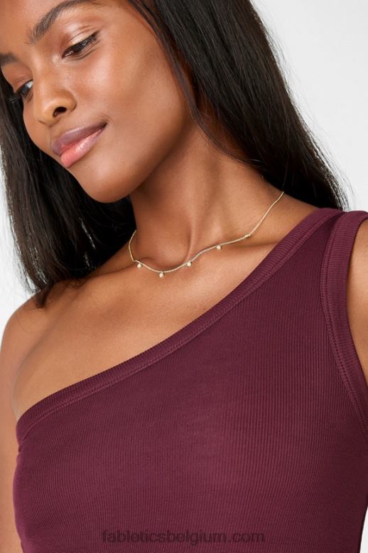 portwijn vrouwen esme tanktop met één schouder Fabletics LH20J2361