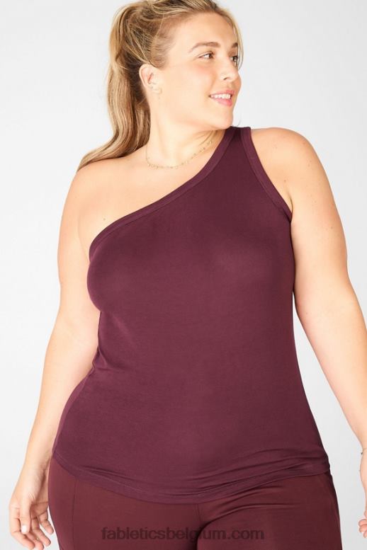 portwijn vrouwen esme tanktop met één schouder Fabletics LH20J2362